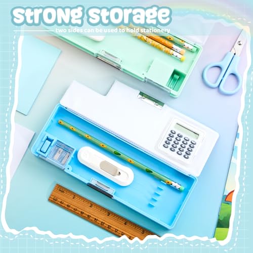 Image of Henoyso Multifunctional Pencil Box for Boys, Car Pencil Case with Calculator and Sharpener, 2026 Back to School Supplies Organizer for Kids Teens Students, Elementary Classroom Vehicle Gift
