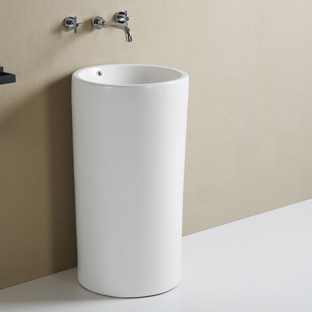 Milano Chalk Elements Freestanding Bathroom Basin Sink - 460Mm X 445Mm