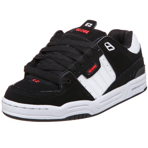 Image of Globe Mens Fusion Skate Shoes, Black /Grey /Red, 14 M US
