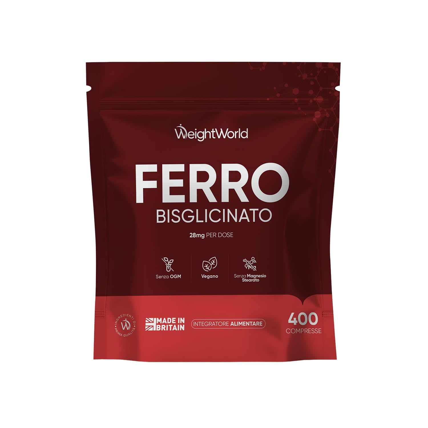 Ferro bisglicinato 28 mg, 400 compresse vegane