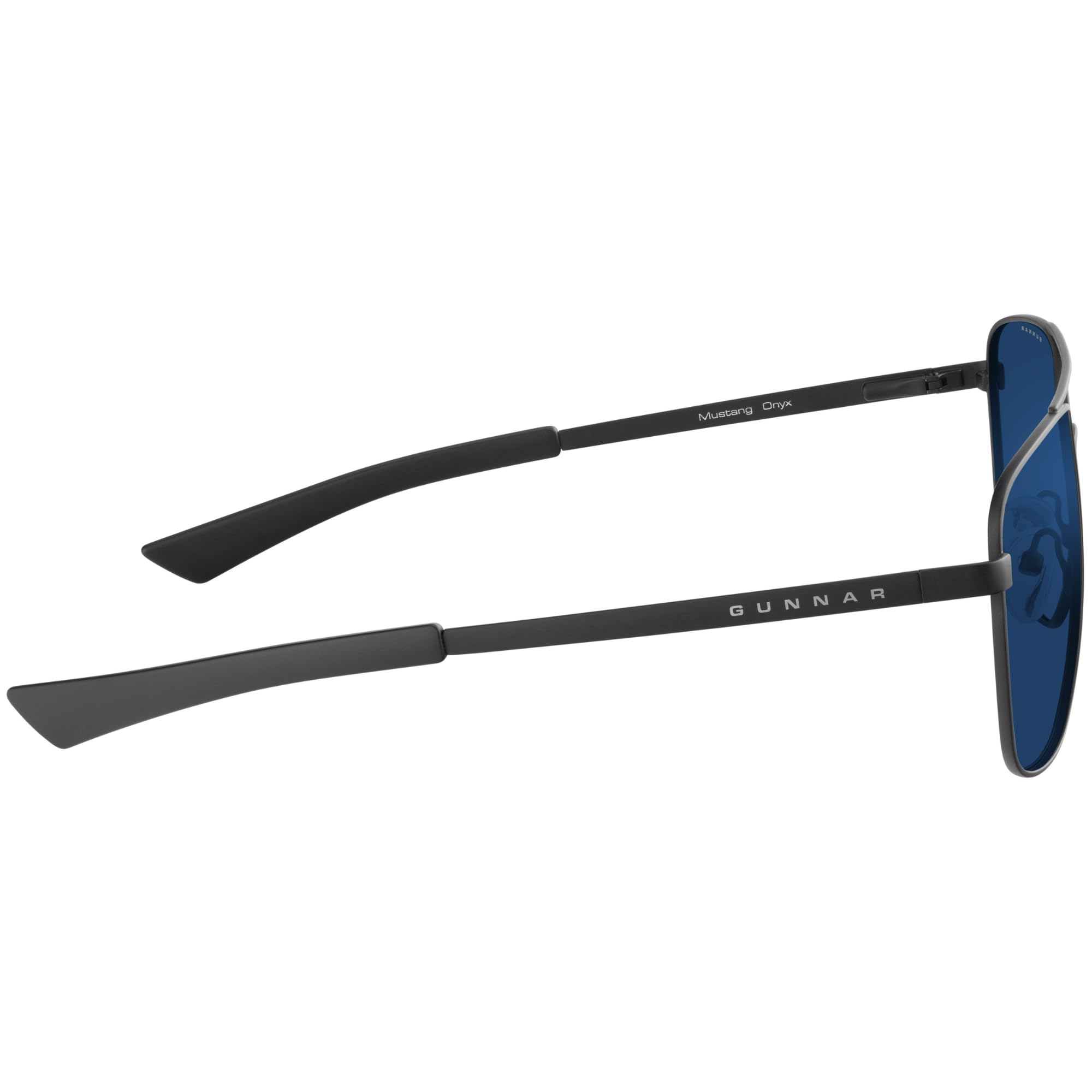 Okulary komputerowe i do gier GUNNAR - MUSTANG - Kolor oprawek: ONYX, Odcień soczewek: Sun (Blokuje 90% niebieskiego światła i 100% promieni UV)-Okulary blokujące niebieskie światło