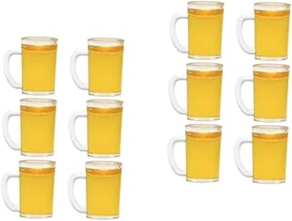 SHOWERORO 12 Pçs Caneca De Cerveja Para Casa De Bonecas Acessórios Para Casa Minúsculas Caneca Para Crianças Mini Brinquedos Para Crianças Copos De Cerveja Em Miniatura Realista Copo De