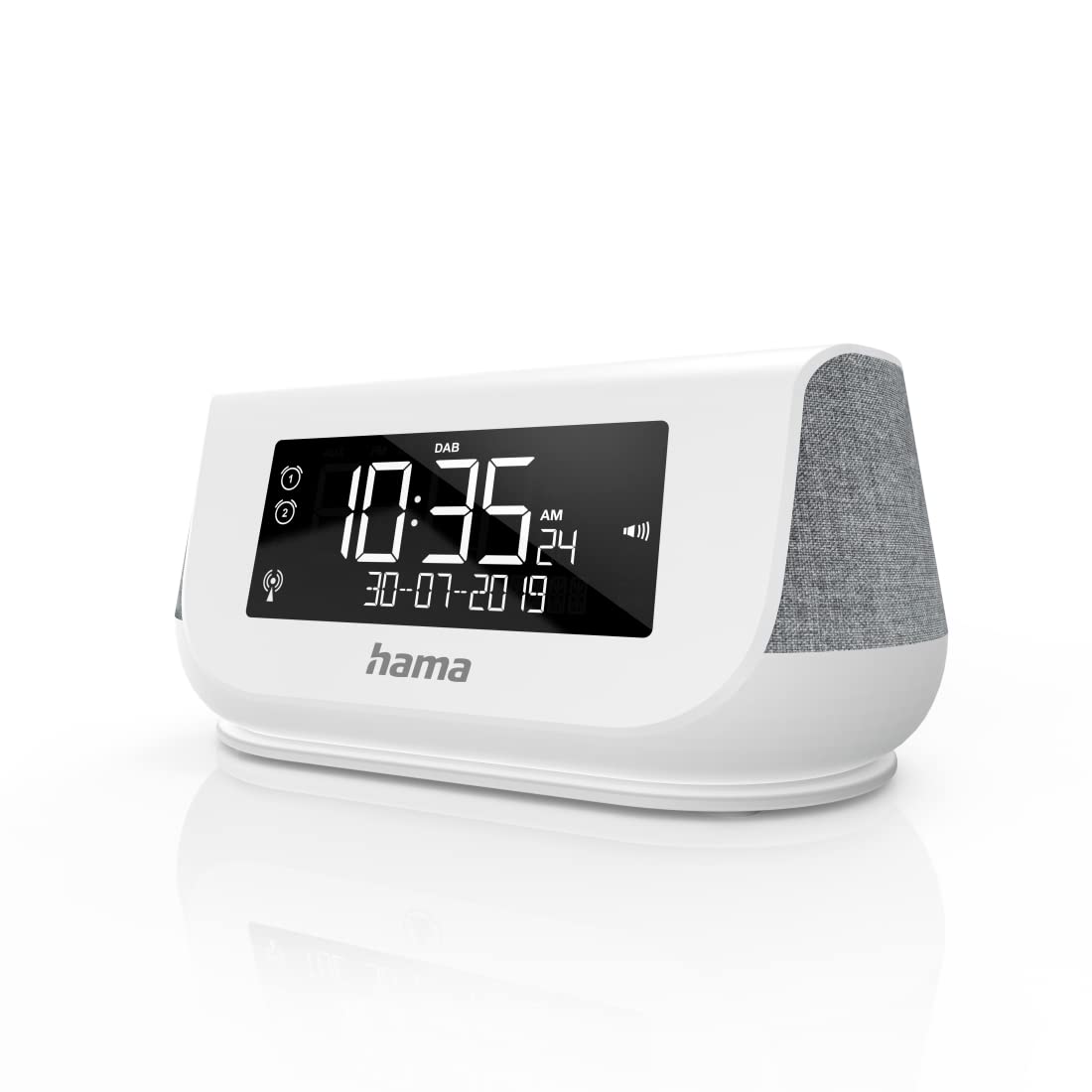 Hama Radio numérique DR36SBT (pour réception FM/Dab/Dab + / Bluetooth,Radio de Cuisine sous comptoir, écran Couleur, Fonction d'alarme, Fonctionnement sur Secteur) Blanc