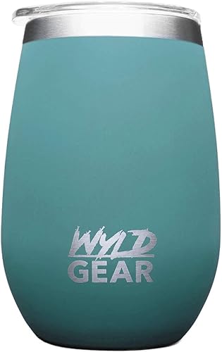 Miniatura 4 de Wyld Gear Vaso para whisky y vino, acero inoxidable, aislado al vacío con 2 tapas, 12 onzas, rosa