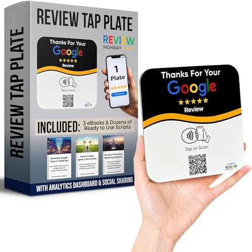 NFC Tap Plate (1-Pack) by Review Highway - Compatible with Google...