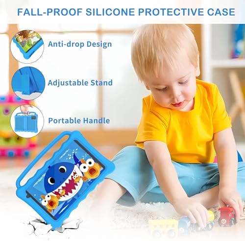 Kids Tablet, 7 Inch Tablet for Kids, Android 12 Tablet 2GB RAM+32GB Storage, Toddler Tablets with KIDOZ Parental Control App, WiFi, Bluetooth, Best Gift for Kids Learning and Playing (Blue) 6 51gSiR+rmHL. AC