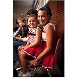 Glee Naya Rivera with girl in cheerleader uniform on lap 8 x 10 Inch Photo