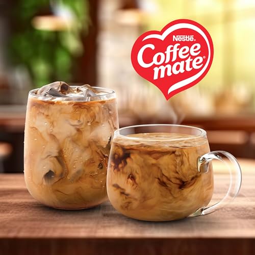 Image of Nestle Coffee mate Creamer Singles Mix & Match Variety Pack, Non Dairy, No Refrigeration, 0.375 fl oz Tubs, 150 Count (Pack of 50 Per Flavor)
