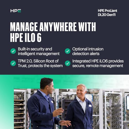 Image of Hewlett Packard Enterprise ProLiant DL20 Gen11 Rack Server w /one Intel Xeon 6325P Processor, 3.5GHz, 4c 1P 1x32GB-U 4SFF 2x960GB SSD 2x500W PS (HPE Smart Choice P83282-005)