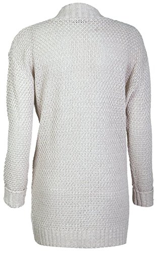 Image of Forever Womens Long Sleeves Plus Size Cable Knitted Grandad Button Cardigan