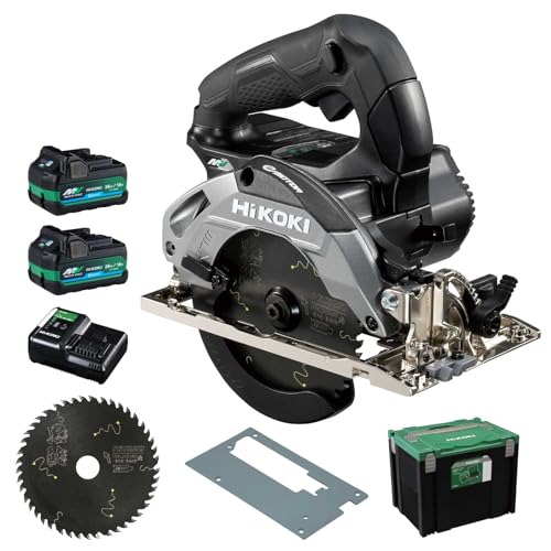 【セット買い】 HiKOKI(ハイコーキ) 36V充電式丸のこ C3605DA(SK)(2XPCSBZ) + フッ素プレート 375402