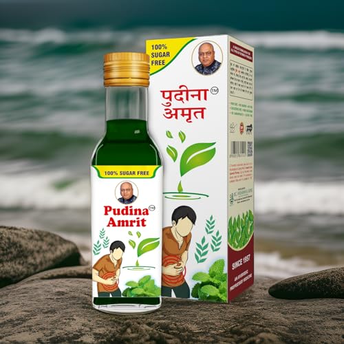 Image of Pudina Amrit Tonic With Ayurvedic Formulation for Improve Digestion & Immune Health, Balance Blood Sugar, Increase Energy, Relieves Constipation-Pack of 2 (Each Pack 250ml)