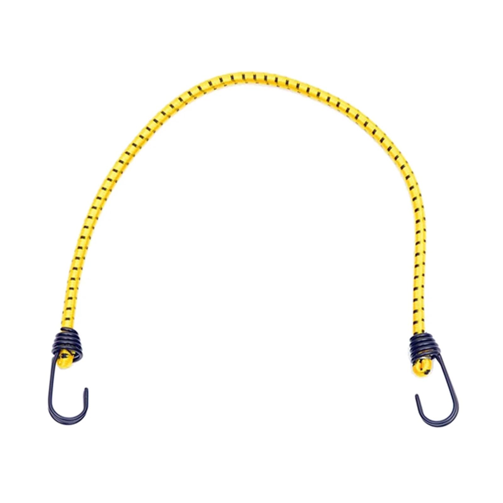 Tie Down Strap, 24'' Bune Cord with Hook Latex Strong Elastic Lugga Rope UV Resistance Rack Cargo Camping RV Hand Carts Tie Downs(E)