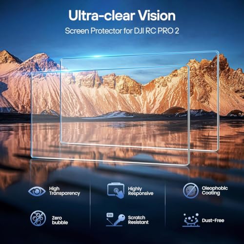 Image of STP FEEL Premium Tempered Glass Screen Protector For DJI RC Pro 2 [ Mavic 4 Pro ] Monitor Remote Controller | Pack of 2