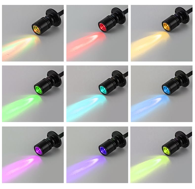 Amazon.co.jp : RGB LEDスポットライト、リモコン付き、マルチカラーの