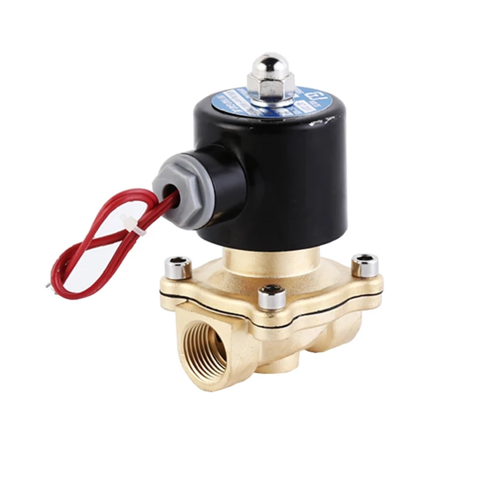 1/2'' Brass Solenoid Valve 240V AC Normally Closed for Gas(NPT-240VAC-VITON-SEAL)