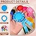 uxcell Blank Award Ribbon Prize, 4Pcs Party Badge Brooch Badge Brooch Pin for Women Men Colorful Satin Corsage Fabric Birthday Award Ribbon Party Tinplate Decorations, Lake Blue