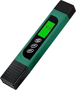 Water Quality Tester, 3 in 1 Digital Water TDS Meter, EC Meter & Temperature Meter with 0-9990 PPM, Ideal Water Test Meter for Aquariums, Pools, Drinking Water and Hydroponics Green