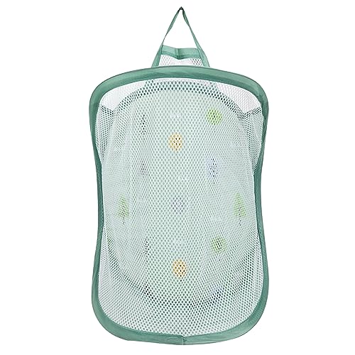 Baby Laundry Baskets Small, Mesh Nursery Laundry Basket Kids Pop Up Laundry Baskets Baby Washing Basket Hanging Laundry Bag for Baby Kids Nursery, Toys, Clothes Storage (Green)