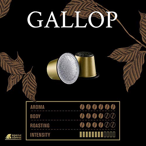 Equine Coffee Pods for Nespresso Original | 100 Pack Italian Nespresso Compatible Capsules (Not Vertuo) | USDA Organic Gallop Arabica Medium Roast Espresso