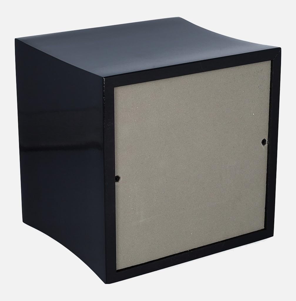 Urna de madera con clave de sol Caja de cremación para músico con notas Urna con partituras (negro/diseño1)