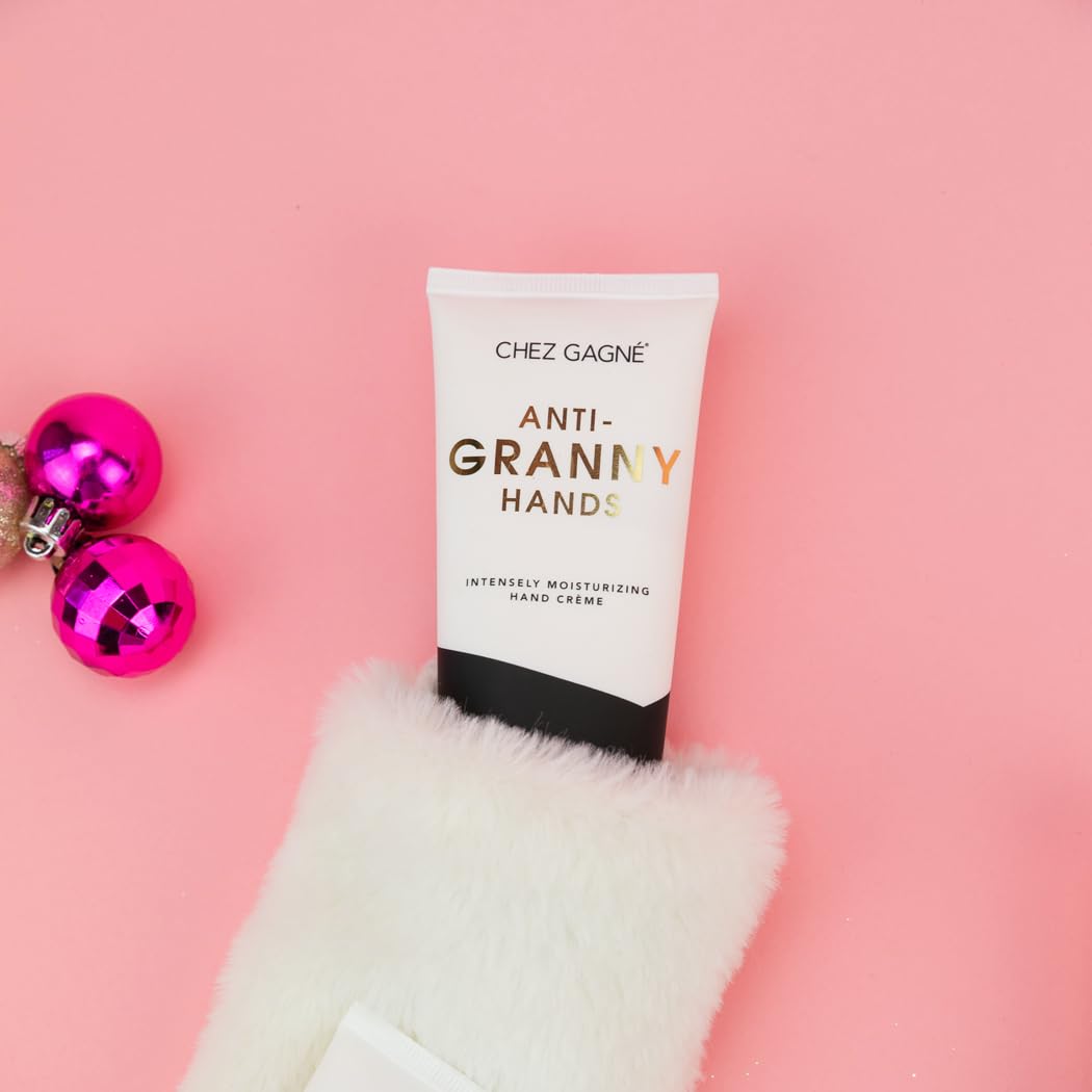 Chez Gagné Intensiv feuchtigkeitsspendende, vegane Handcreme (96 ml), Jojobaöl, Kakaobutter, nicht fettend, schnell einziehend, hergestellt in den USA, Anti-Oma-Hände, Muttertag, lustiges Geschenk für