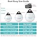 SHENGHUOH Boat Buoy Balls 15 Inch 4 Pack, Inflatable Mooring Buoys with Pump, Marine-Grade Vinyl Boat Fenders Round with Reinforced Eyelets for 30'-40' Boats Dock Protection Marking - White