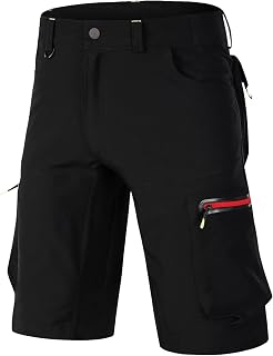 Men's Mountain Biking Shorts, MTB Bicycle Hiking Shorts, Hiking Shorts Summer Quick Dry Ripstop Work Cargo Camping Shorts with 5 Pockets