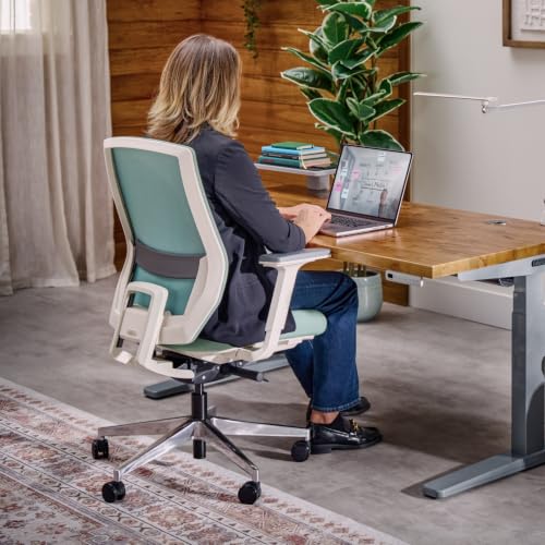 Image of UPLIFT DESK Envoke Ergonomic Office Chair - Adjustable Lumbar Support, Mesh Back, Synchro-Tilt Recline Home Office Desk Chairs with 3-Way Arms, 300 lb Capacity (Slate)