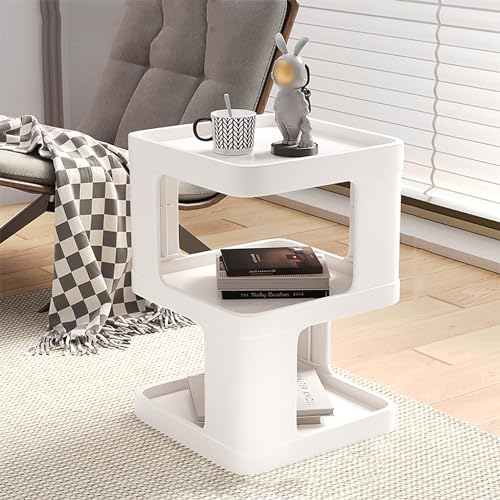 Table de chevet à 3 niveaux et table d'appoint étroite en plastique - 2