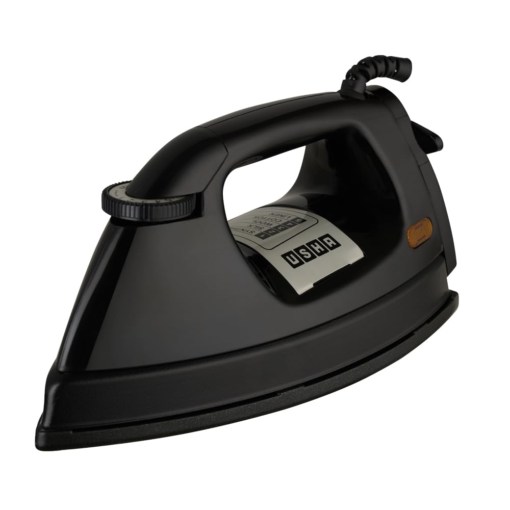 USHA EI 3710 Primora 2 KG Heavy Weight Dry Iron| 1100W| Non-stick Dual Coated Sole Plate For Easy Gliding & Long Life| 1.8 m Long Cord| Dual Layer Safety | 2 Years Warranty