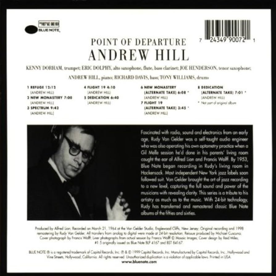 アンドリュー・ヒル ポイント・オブ・ディパーチャー US盤 LP ブルーノート ANDREW HILL - Andrew Hill - Point of Departure LP (Blue Note