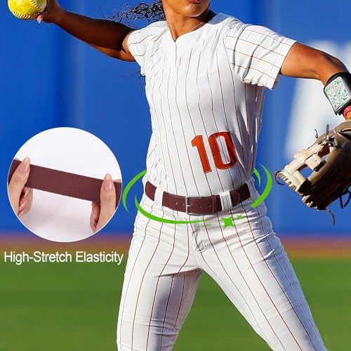 Image of XZQTIVE Baseball Softball Socks and Baseball Softball Belt Combo Set Knee-High Soccer Socks for Kids Youth Adult