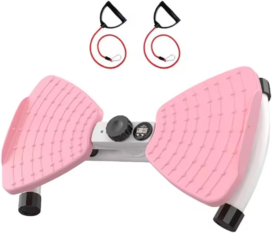 Waist Twister Machine, Pilates Twister with Digital Display, Adjustable Exercise Twist Board for Women Men, Home Noiseless Abs Waist Training Exercise Equipment with Resistance Bands