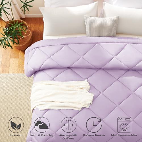 CozyLux Bettdecke 240x260 cm Lavendel für 4 Jahreszeiten – Ansicht 4