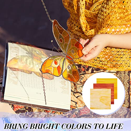 Rtteri 24 Sheets Stained Glass Sheets With Variety Patterns 4 X 4 Inch Opaque Mixed Colors Stained Glass Scrap Pieces Colored Glass Assorted Texture Mosaic Glass Tiles For Crafts Art Supplies #TOP6