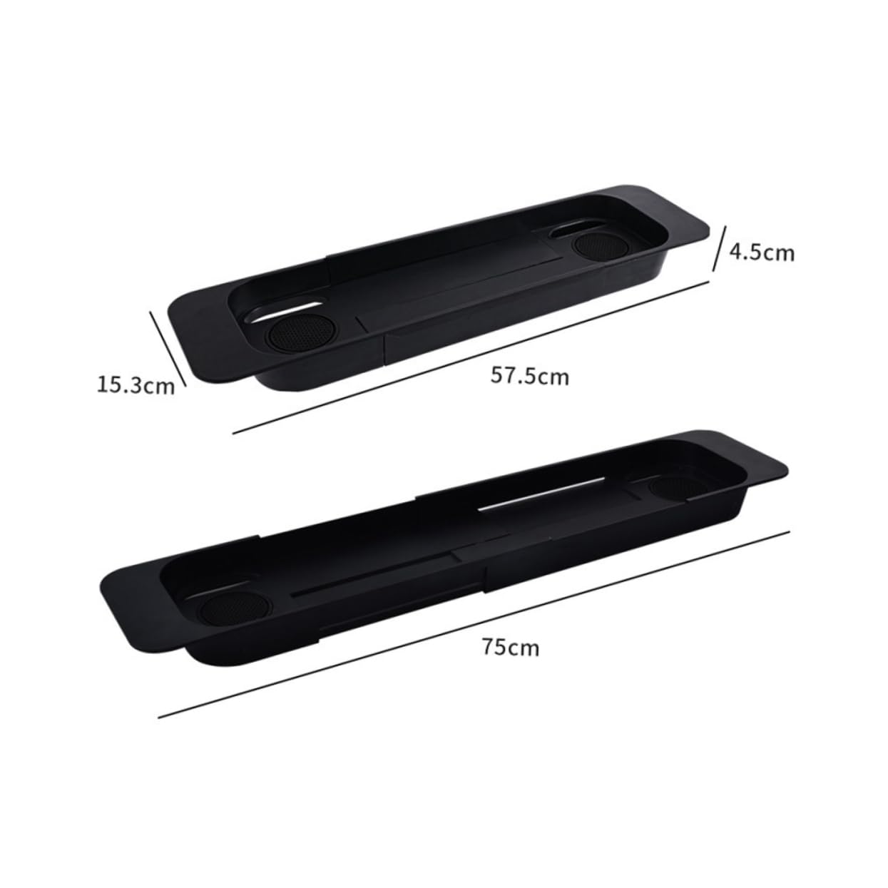 Cabilock 1pc Telescopic Plastic Bathtub Rack Expandable Bath Basin Storage Holder - Design for Reading Relaxing Stylish Easy to Clean Bathroom Organizer