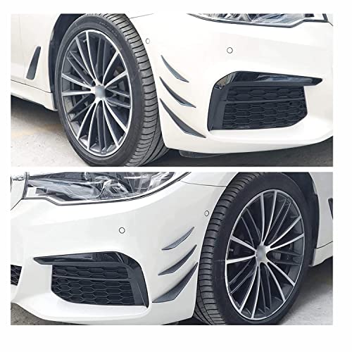 Yungeln 6 Stücke Universal Auto Frontspoiler Frontstoßstange Spoiler Kohlefaser Luftdurchfluss Luftzufuhr Spoilerlippe Frontstoßstange Verzierung - Lochlose Installation