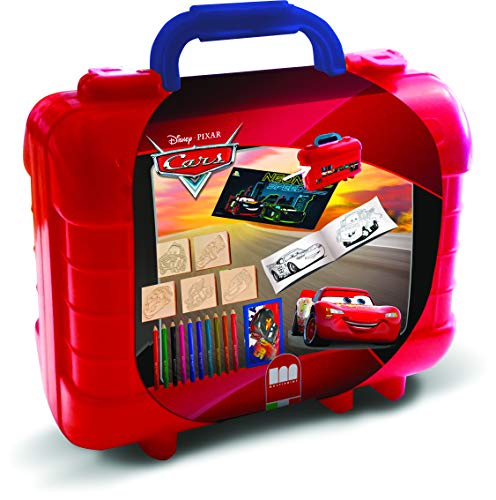 Set de sellos Disney Cars Multiprint con maletín de pintura y puzle para niños
