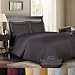 Precious Star Linen Hotel Quality 800 Thread Count Egyptian Cotton 3pc Duvet Cover Set Zipper Closer with Corner Ties (Super King (120" x 98"), Dark Grey/Elephant Grey Striped)