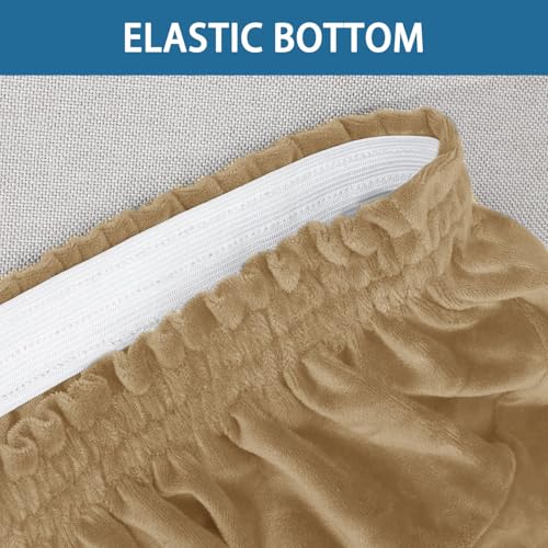 Funda para otomana redonda protector de puf elástica lavable de 35 a 50 cm 7