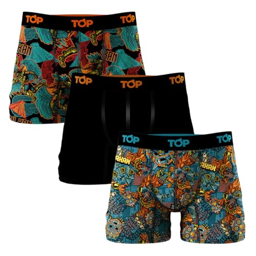 TOP - Men's Cotton Blend Boxer Briefs Breathable Fabric for All-Day Comfort
