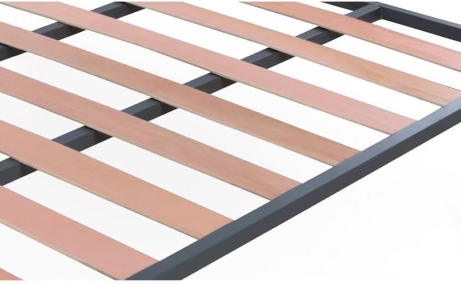 HOGAR24 ES | Somier Basic con Láminas de Madera | Estructura de Tubos de Acero de 30x30 mm | Medida: 120x190 cm | Incluye Juego de Patas de 32 cm | Ruedas en 2 Patas para un Mejor Desplazamiento