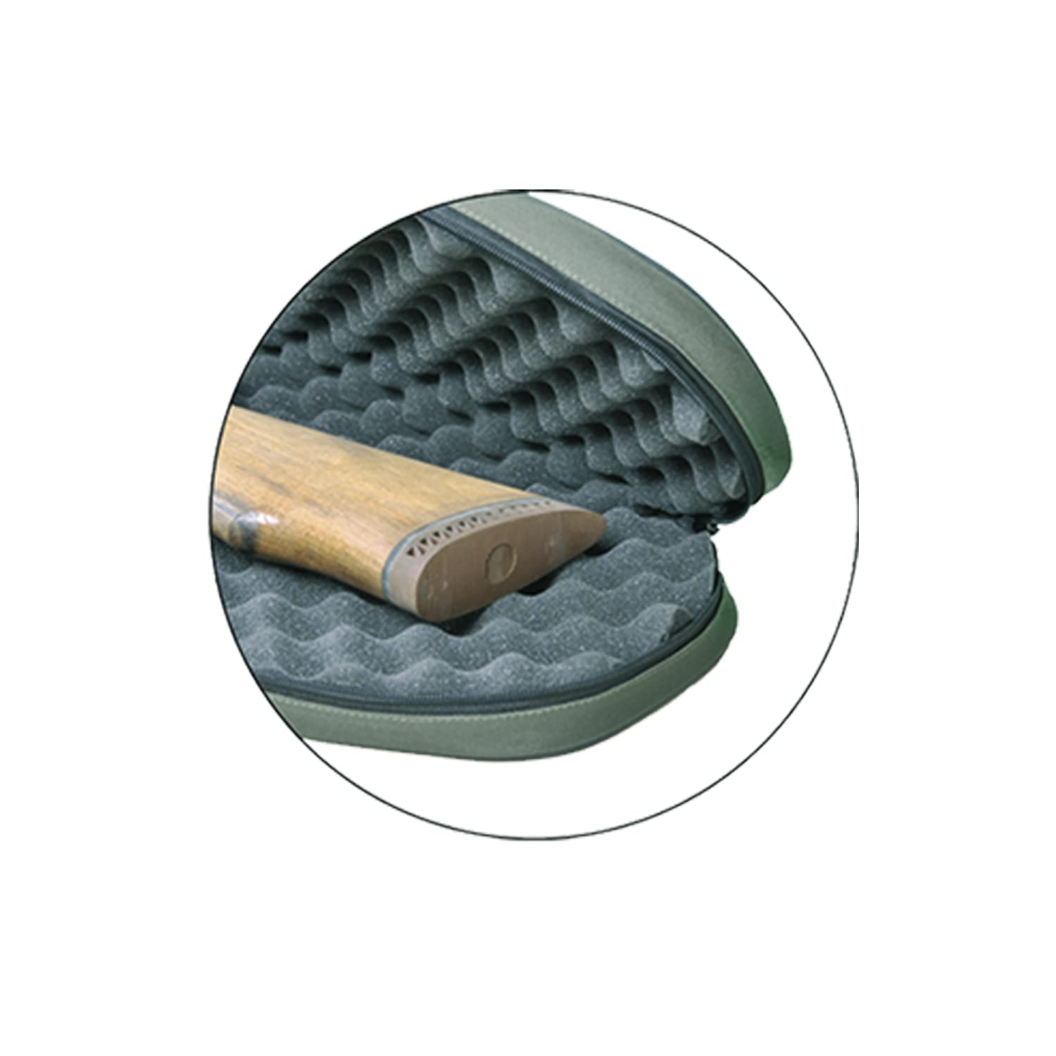 Funda Rifle con Visor Acolchada Longitud 120 cm. con portafusil en Parte Trasera y Acolchado de 6cm