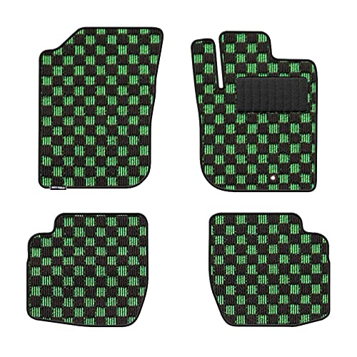 Hotfield ダイハツ 互換品 ムーブコンテ ムーヴコンテ カスタム フロアマット 4WD(L585S) / チェックグリーン
