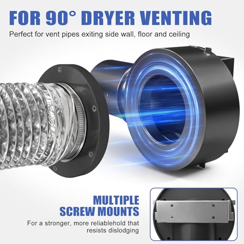 Image of 90 Magnetic Dryer Vent Coupler,Magnetic Dryer Vent Coupling 90-Degree Elbow with Strong Self-connection