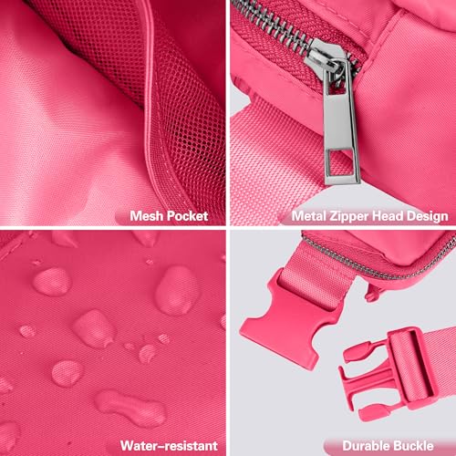 Image of JSJ Mini Fanny Pack for Women & Men,Valentines Day Gifts for Girls Teens Kids Daughter Sister Her,Trendy Stuff Crossbody Bags Cute Everywhere Belt Bags.(Pink Glow)