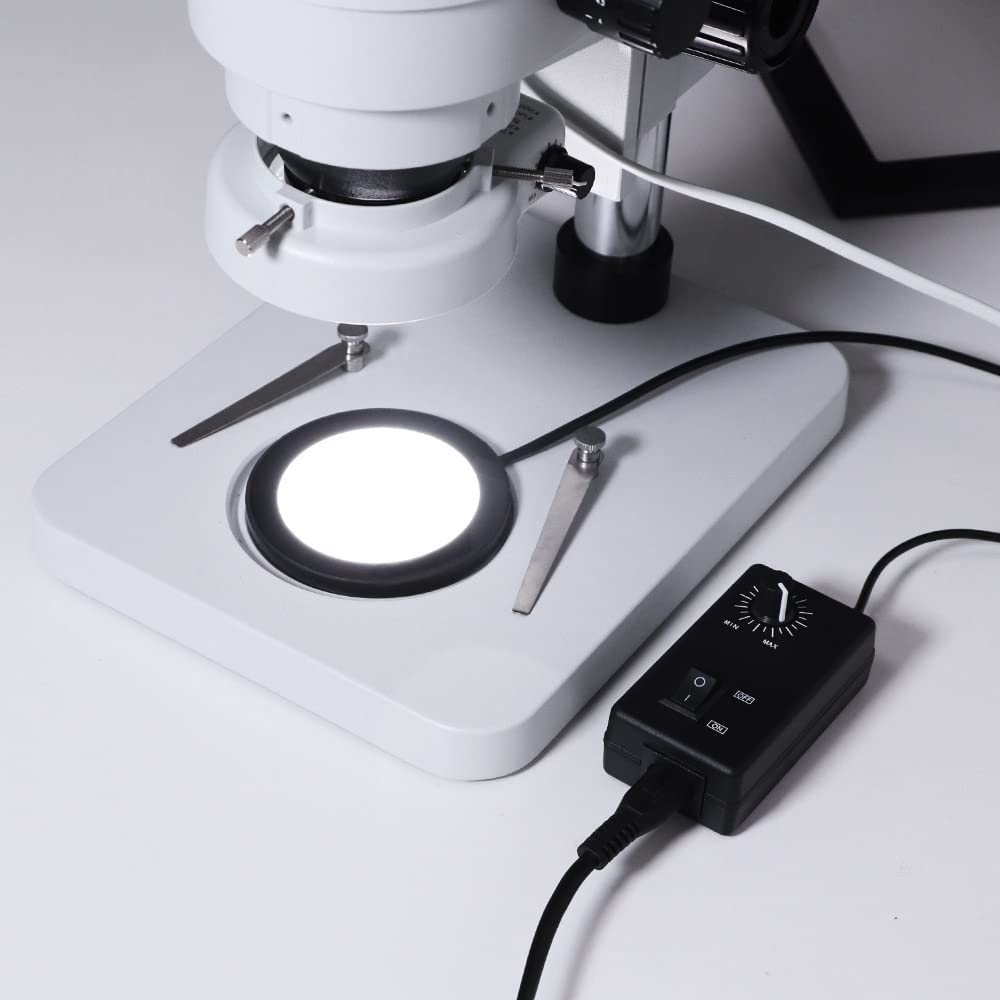 Akcesoria mikroskopowe Regulowany pierścień Dolne źródło światła LED Mikroskop Lampa oświetlająca podświetlenie do elektronicznego wideo stereo