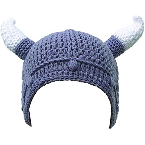 Kafeimali Unisex Barbarian Knight Knit Hat Viking Horns Beanie Funny Caps (Gary) Cover