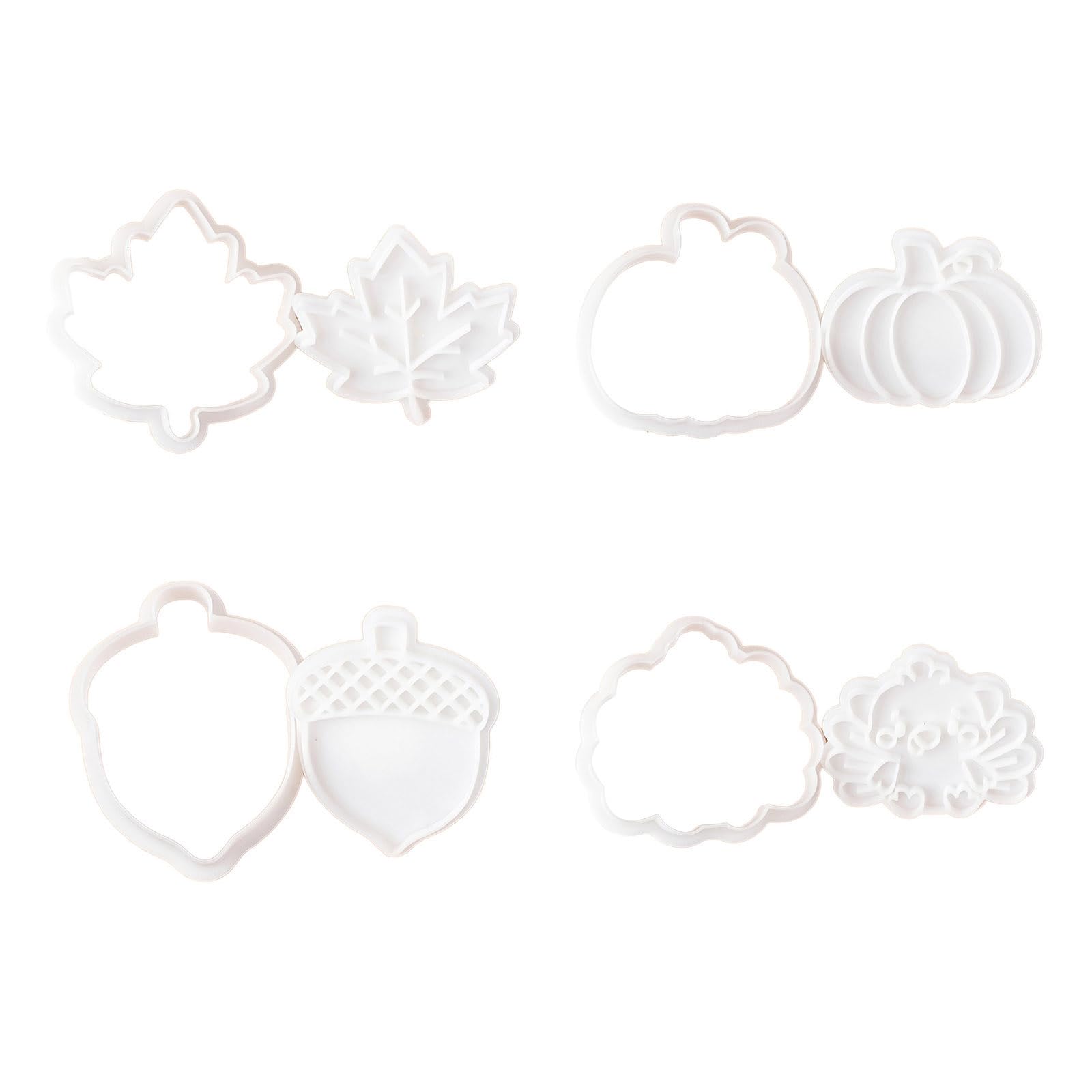 Tsophreniq Holiday Cookie Stamp Set for Thanksgiving Feature Festival Shape and Ergonomic Designs for Baking Thanksgiving Baking Essential